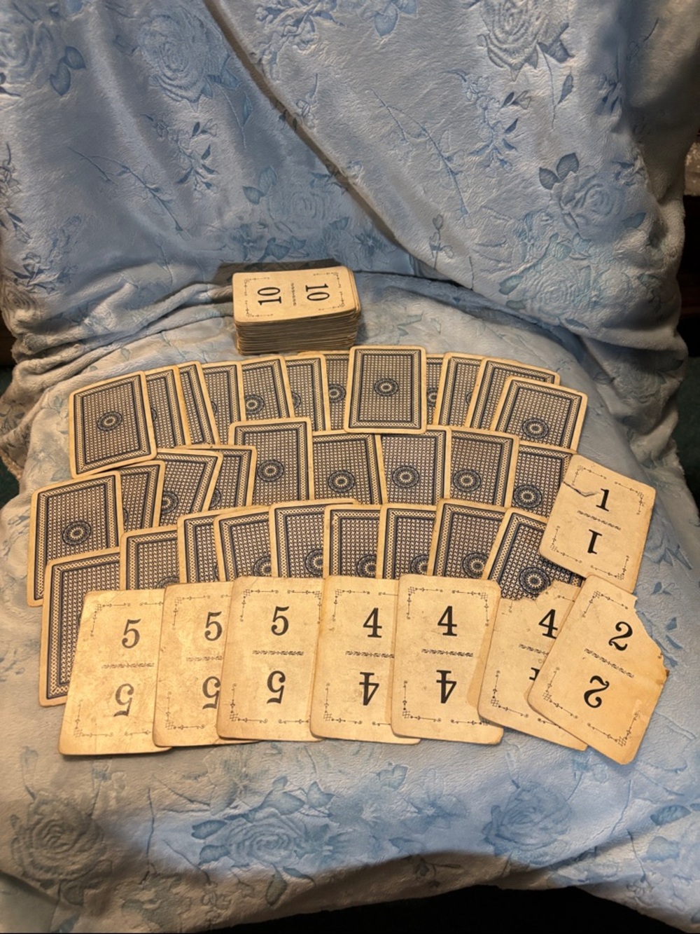 Antique Flinch Playing Cards - Blue Back circa early 1900’s.